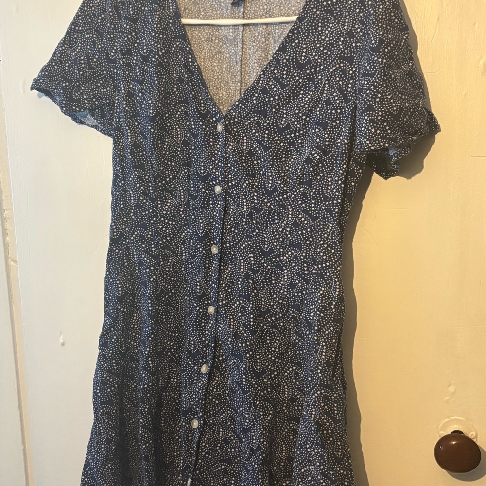 Universal Thread Navy Patterned Midi Dress